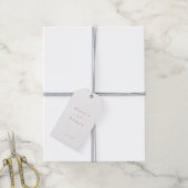Einfache White & Rose-Hochzeit Geschenkanhänger (Mit Garn)