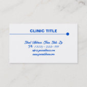 Einfache White Tooth Zahnersatz-Erinnerung Visitenkarte (Rückseite)