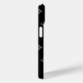 Einfache Wiederholung des Logo-Musters | Schwarz Case-Mate iPhone Hülle (Rückseite / Rechts)
