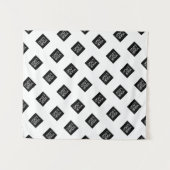 Einfache Wiederholung des Logo-Musters | weiß Wandteppich (Vorderseite (Horizontal))