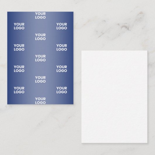 Einfache Wiederholung des Logos | Blaue Strahlung Mitteilungskarte (Vorne/Hinten)