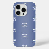 Einfache Wiederholung des Logos Navy Blue Gradient Case-Mate iPhone Hülle (Rückseite)