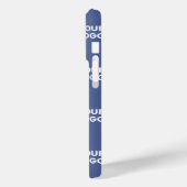 Einfache Wiederholung des Logos Navy Blue Gradient Case-Mate iPhone Hülle (Rückseite / Links)