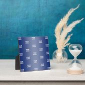 Einfache Wiederholung des Logos Navy Blue Gradient Fotoplatte (InSitu)