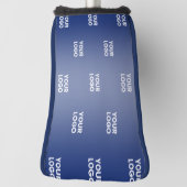 Einfache Wiederholung des Logos Navy Blue Gradient Golf Headcover (Rotieren 90)
