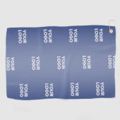 Einfache Wiederholung des Logos Navy Blue Gradient Golfhandtuch (Horizontal)