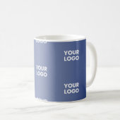 Einfache Wiederholung des Logos Navy Blue Gradient Kaffeetasse (VorderseiteRechts)