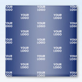 Einfache Wiederholung des Logos Navy Blue Gradient Magnet
