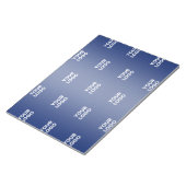 Einfache Wiederholung des Logos Navy Blue Gradient Notizblock (angewinkelt)