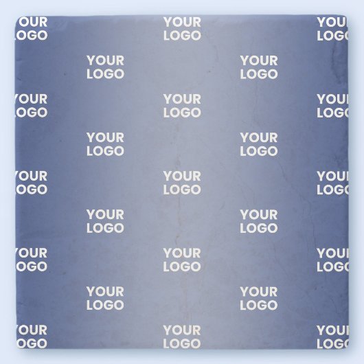 Einfache Wiederholung des Logos Navy Blue Gradient Steinuntersetzer