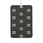 Einfache Wiederholung des Logos | Schwarz Autolufterfrischer (Vorderseite)