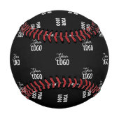 Einfache Wiederholung des Logos | Schwarz Baseball (Rückseite)