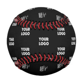 Einfache Wiederholung des Logos | Schwarz Baseball