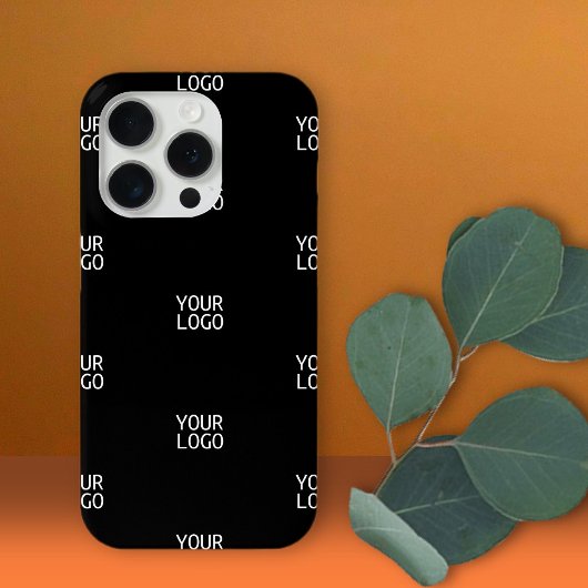 Einfache Wiederholung des Logos | Schwarz Case-Mate iPhone Hülle