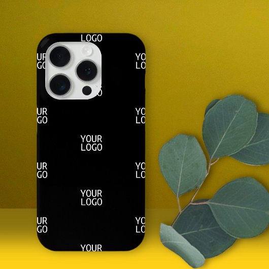 Einfache Wiederholung des Logos | Schwarz Case-Mate iPhone Hülle