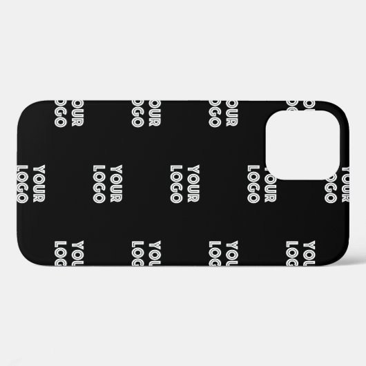 Einfache Wiederholung des Logos | Schwarz Case-Mate iPhone Hülle (Rückseite (Horizontal))