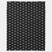 Einfache Wiederholung des Logos | Schwarz Fleecedecke (Vorderseite)
