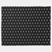 Einfache Wiederholung des Logos | Schwarz Fleecedecke (Vorderseite (Horizontal))