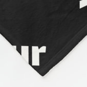 Einfache Wiederholung des Logos | Schwarz Fleecedecke (Ecke)