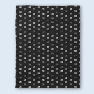 Einfache Wiederholung des Logos   Schwarz Fleecedecke