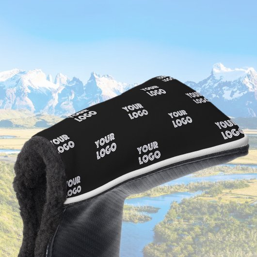 Einfache Wiederholung des Logos | Schwarz Golf Headcover