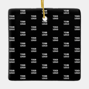 Einfache Wiederholung des Logos Schwarz Keramikornament