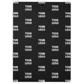 Einfache Wiederholung des Logos | Schwarz Klemmbrett (Rückseite)