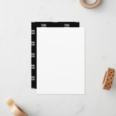 Einfache Wiederholung des Logos | Schwarz Mitteilungskarte (Vorderseite/Rückseite Beispiel)