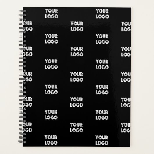 Einfache Wiederholung des Logos | Schwarz Planer (Vorderseite)