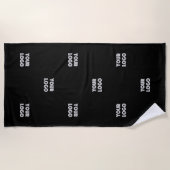 Einfache Wiederholung des Logos | v1 Strandtuch (Vorderseite)