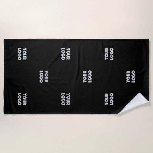 Einfache Wiederholung des Logos | v1 Strandtuch (Vorderseite)