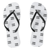 Einfache Wiederholung des Logos | weiß Badesandalen (Fußbett)