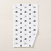 Einfache Wiederholung des Logos | weiß Badhandtuch Set (Handtuch)