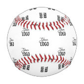 Einfache Wiederholung des Logos | weiß Baseball (Rückseite)