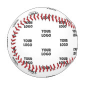 Einfache Wiederholung des Logos | weiß Baseball (Vorderseite Links)