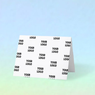 Einfache Wiederholung des Logos   weiß Dankeskarte