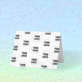 Einfache Wiederholung des Logos | weiß Dankeskarte