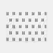 Einfache Wiederholung des Logos | weiß Fleecedecke (Vorderseite (Horizontal))