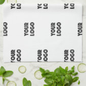 Einfache Wiederholung des Logos | weiß Geschirrtuch (Gefaltet)