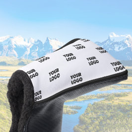 Einfache Wiederholung des Logos | weiß Golf Headcover