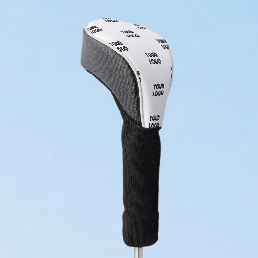 Einfache Wiederholung des Logos | weiß Golf Headcover