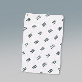 Einfache Wiederholung des Logos | weiß Golfhandtuch