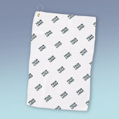 Einfache Wiederholung des Logos | weiß Golfhandtuch