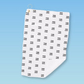 Einfache Wiederholung des Logos | weiß Golfhandtuch