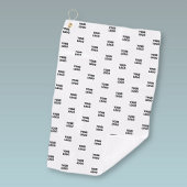Einfache Wiederholung des Logos | weiß Golfhandtuch