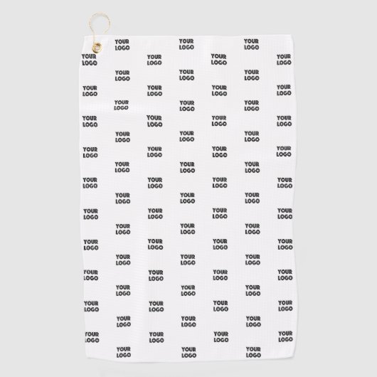 Einfache Wiederholung des Logos | weiß Golfhandtuch (Vorderseite)