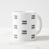 Einfache Wiederholung des Logos | weiß Jumbo-Tasse (Vorderseite Rechts)