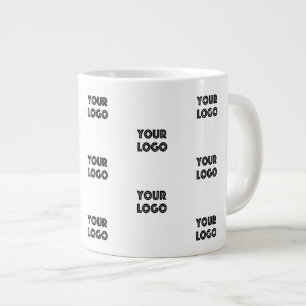 Einfache Wiederholung des Logos   weiß Jumbo-Tasse