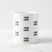 Einfache Wiederholung des Logos | weiß Jumbo-Tasse (Vorderseite)