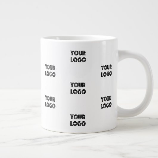 Einfache Wiederholung des Logos | weiß Jumbo-Tasse (Rechts)
